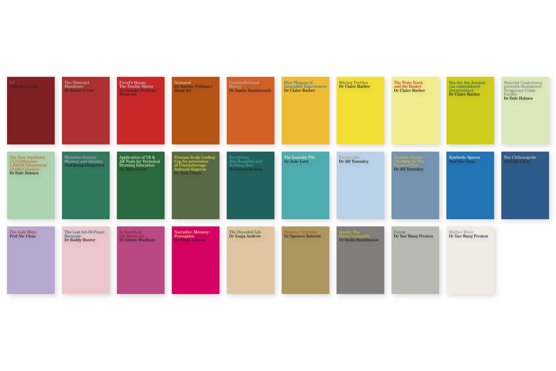 A rainbow of portfolio covers for ADA research