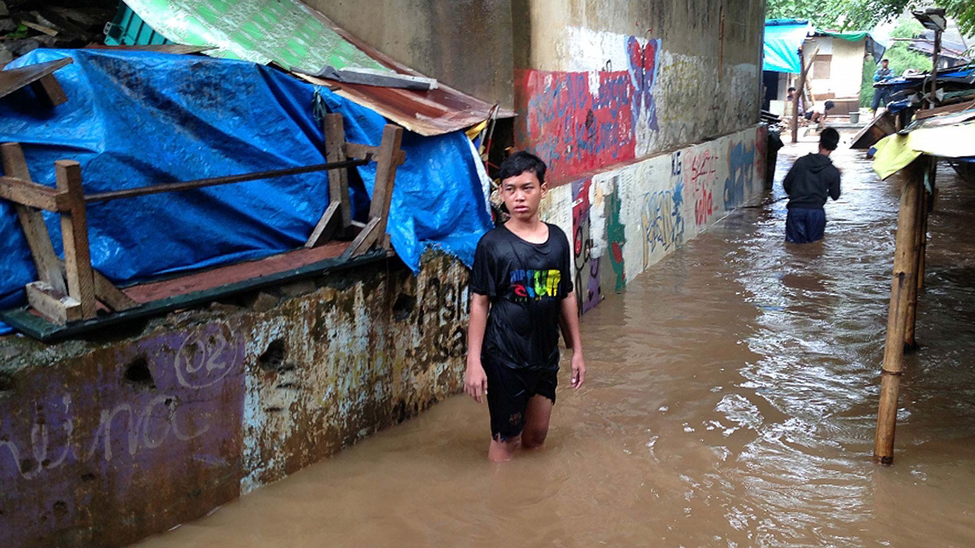 Major flooding in Jakarta, Indonesia,