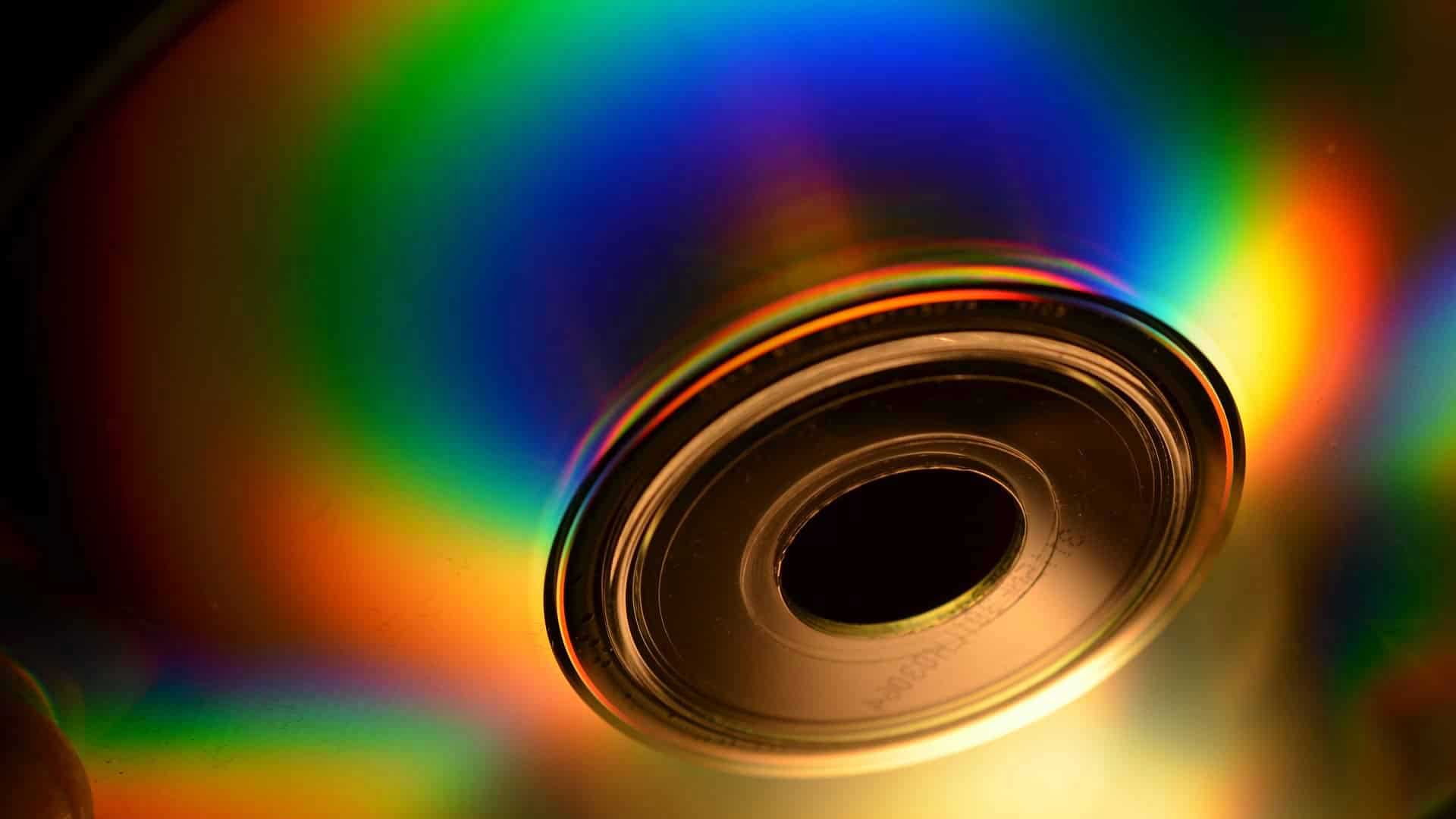 close up image of the centre of a CD