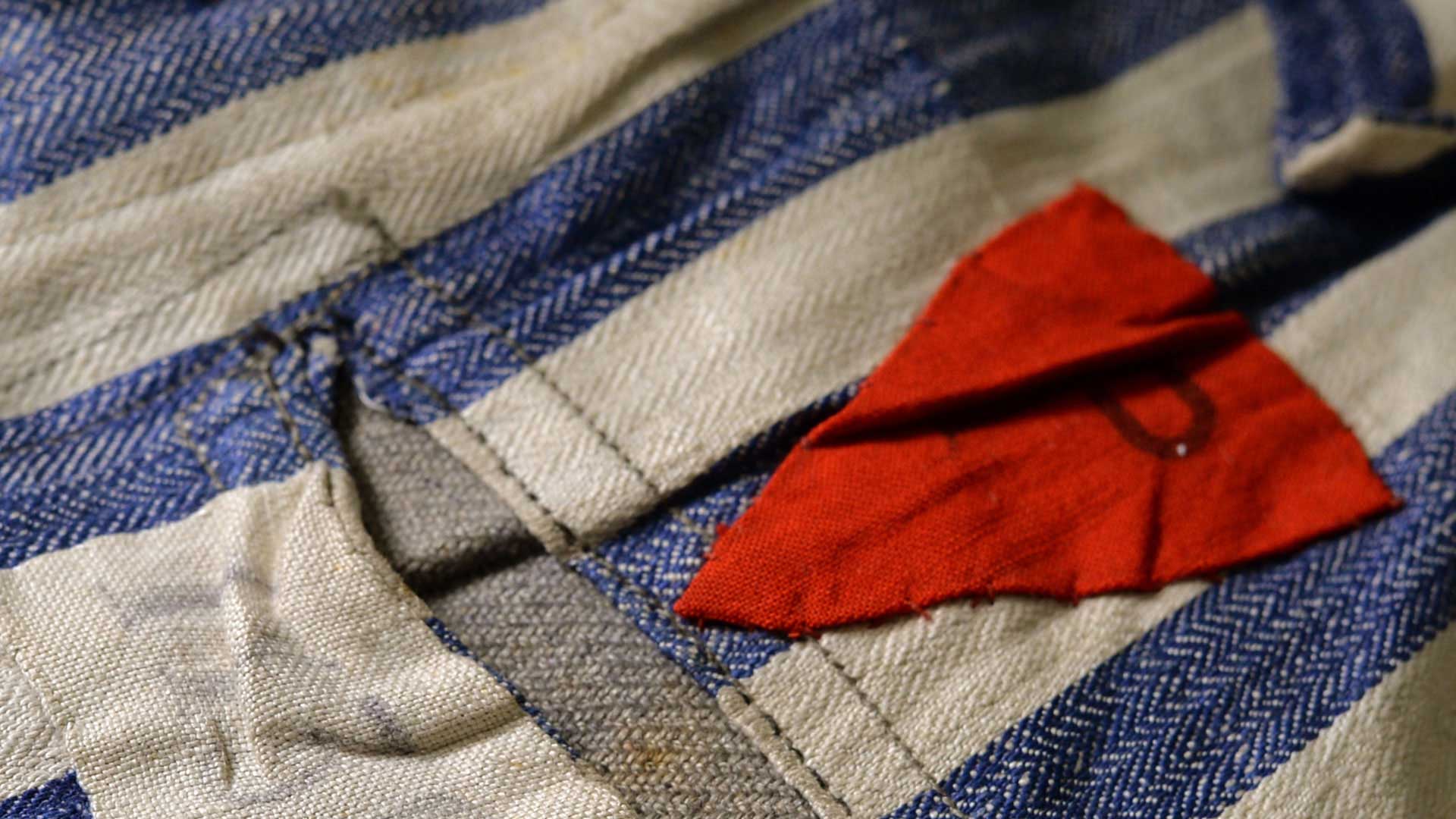WWII concentration camp prisoner's uniform belonging to Mieczyslaw Kowalski