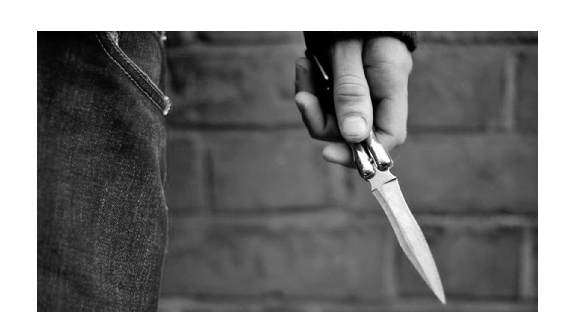 person holding a knife
