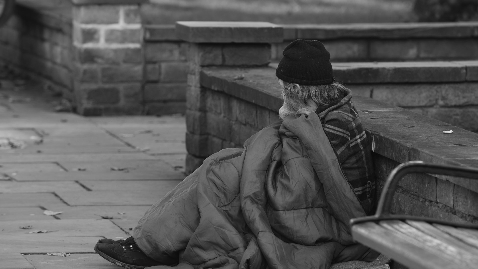 homeless man